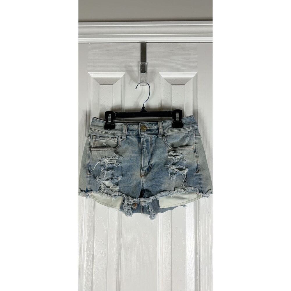 American Eagle Womens Hi Rise Shortie Denim Shorts Size 6